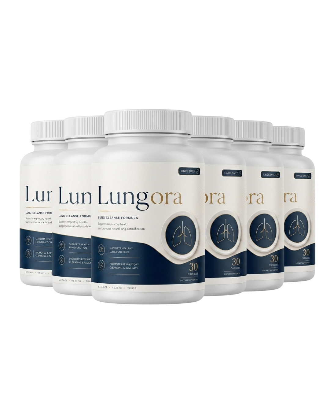 Six bottles of Lungora dietary supplement